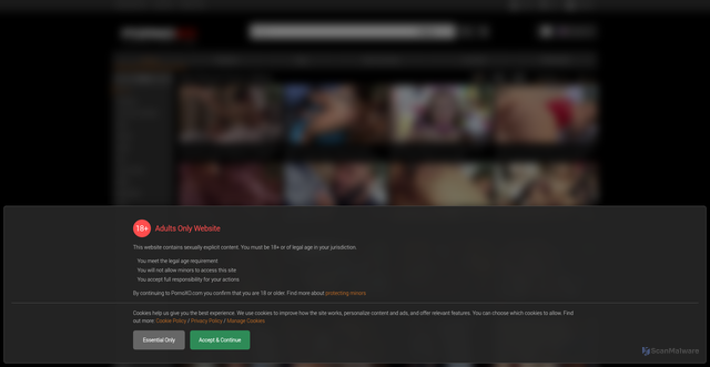 Security scan screenshot of https://www.pornoxo.com