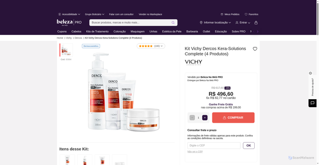 Security scan screenshot of https://kit-vichy-dercos.vercel.app/