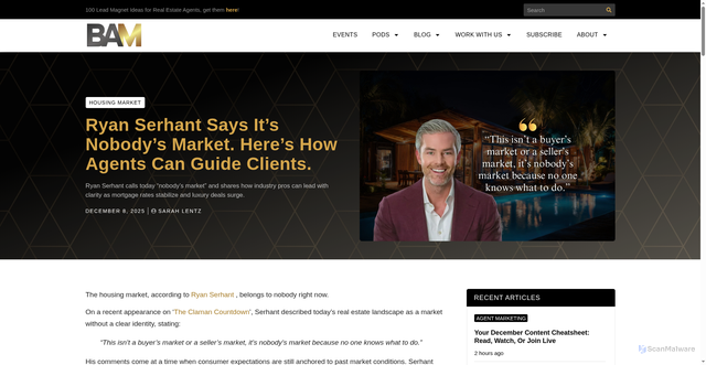 Security scan screenshot of https://nowbam.com/ryan-serhant-says-its-nobodys-market-heres-how-agents-can-guide-clients/