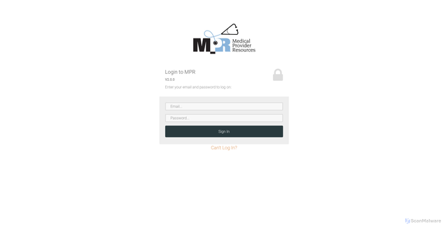 Security scan screenshot of https://online.mprcred.com/
