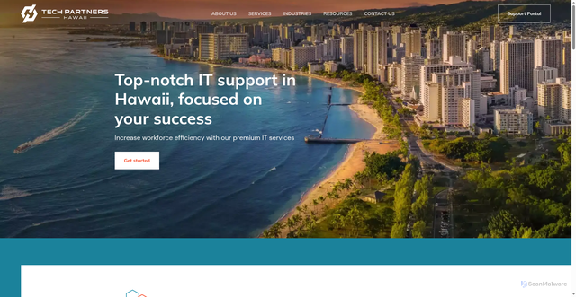 Security scan screenshot of https://techpartnershawaii.com