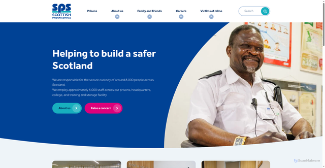Security scan screenshot of https://www.sps.gov.uk/