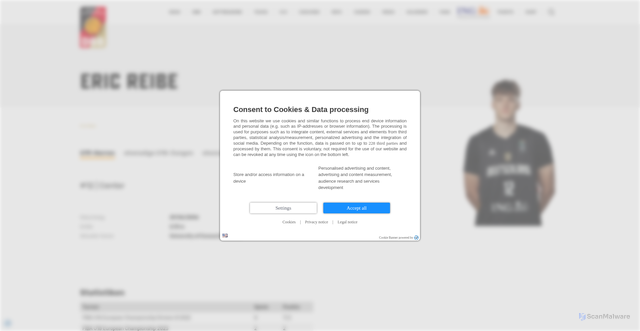Security scan screenshot of https://www.basketball-bund.de/teammember/eric-reibe/