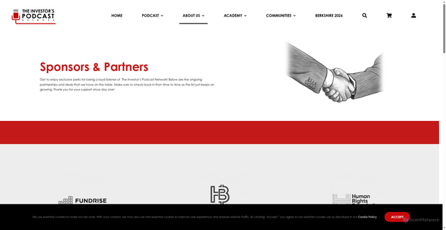 Security scan screenshot of https://theinvestors-podcast.com/sponsors/