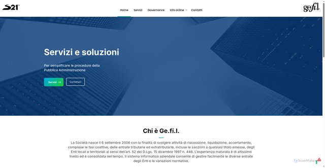 Security scan screenshot of https://www.gefilspa.it