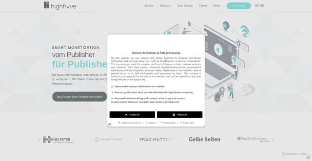 Security scan screenshot of https://h5v.eu