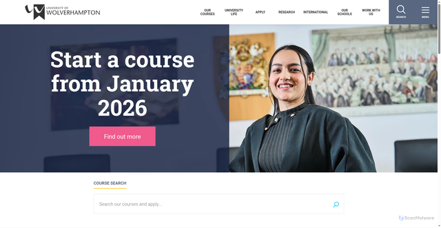 Security scan screenshot of http://www.wlv.ac.uk/