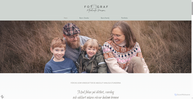 Security scan screenshot of https://fotografmichaela.se