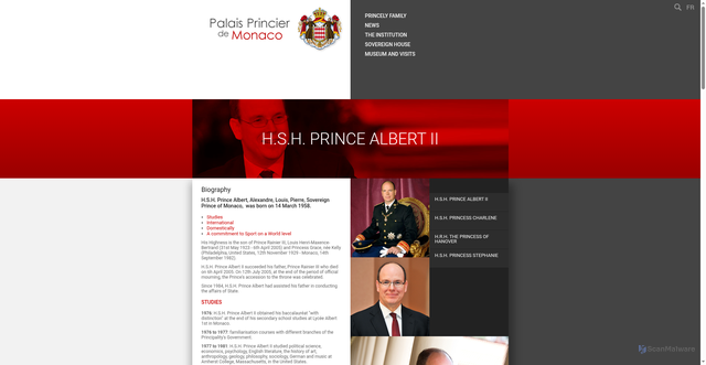 Security scan screenshot of https://www.palais.mc/en/princely-family/h-s-h-prince-albert-ii/biography-1-5.html
