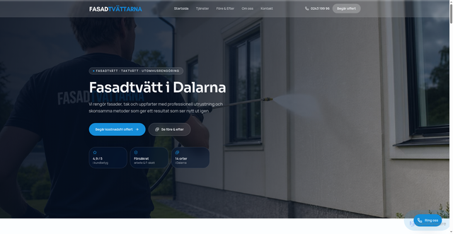 Security scan screenshot of https://xn--fasadtvttarna-hfb.se