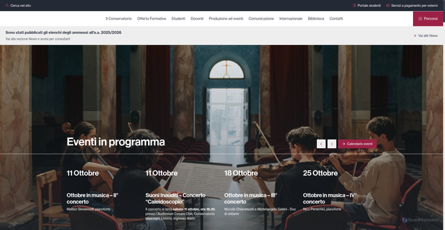 Security scan screenshot of https://www.consli.it/