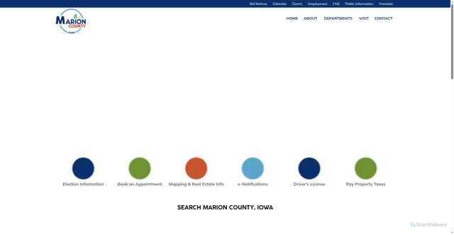 Security scan screenshot of https://marioncountyiowa.gov/
