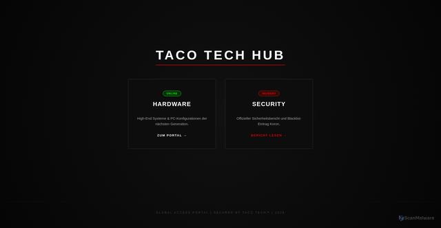 Security scan screenshot of https://portal-taco-tech-pza7xjf71m.edgeone.app/