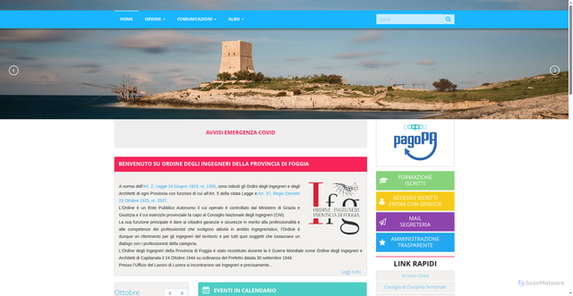 Security scan screenshot of https://www.ordingfg.it/