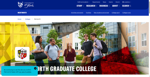 Security scan screenshot of https://www.york.ac.uk/colleges/wentworth/