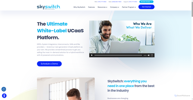 Security scan screenshot of https://skyswitch.com