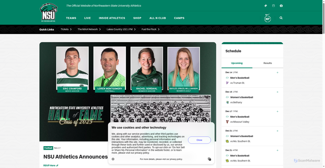 Security scan screenshot of https://goriverhawksgo.com/