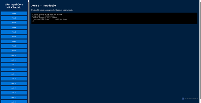 Security scan screenshot of https://portugol-candido-fw7my7fuhw.edgeone.app/