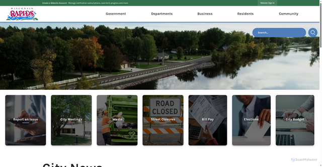 Security scan screenshot of https://www.wirapids.gov/