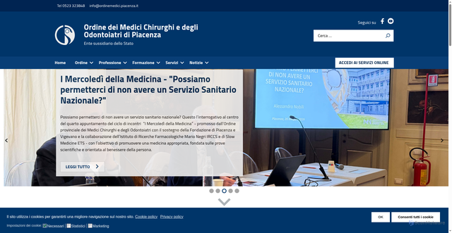 Security scan screenshot of https://www.ordinemedici.piacenza.it