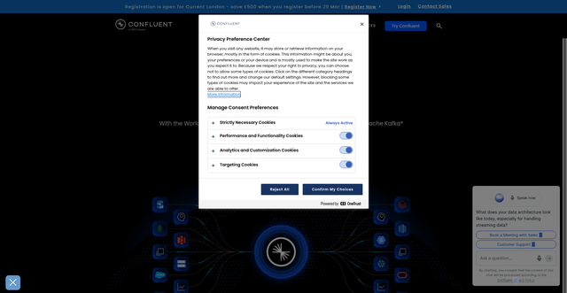 Security scan screenshot of https://www.confluent.io