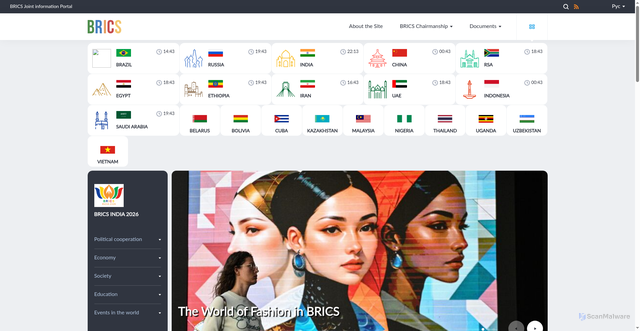 Security scan screenshot of https://infobrics.org/
