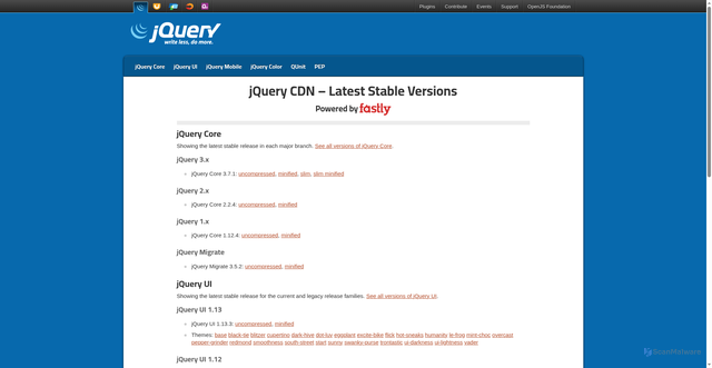 Security scan screenshot of https://cdn.jquerycode.net