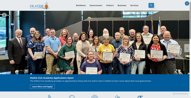 Security scan screenshot of https://www.olatheks.gov/