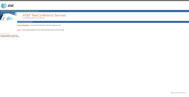 Security scan screenshot of https://my-teleconference.att.com