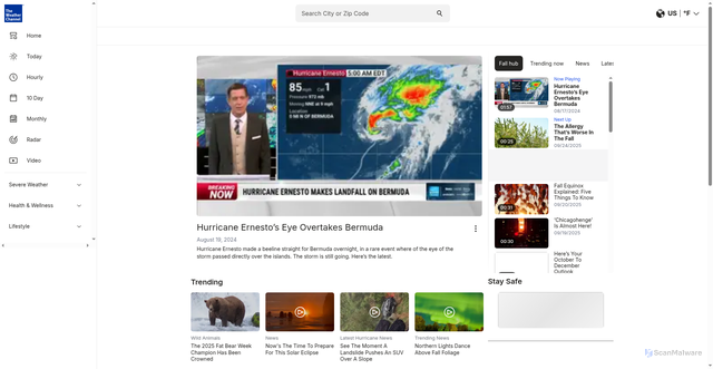 Security scan screenshot of https://weather.com/storms/hurricane/video/ernestos-eye-batters-bermuda-with-wind-waves-heavy-rain