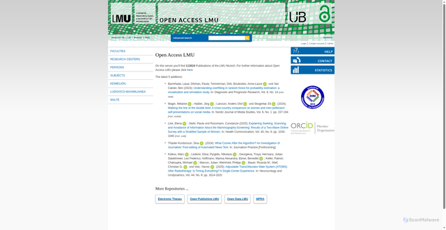 Security scan screenshot of https://epub.ub.uni-muenchen.de