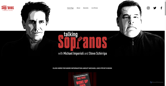Security scan screenshot of https://www.talkingsopranos.com/