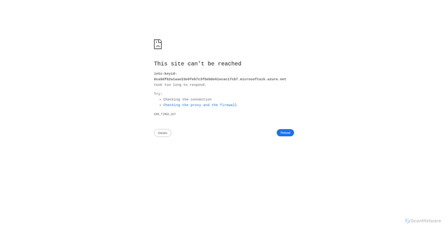 Security scan screenshot of https://intc-keyid-6ca9df62a1aae23e0feb7c3f5eb8e61ecac17cb7.microsoftaik.azure.net