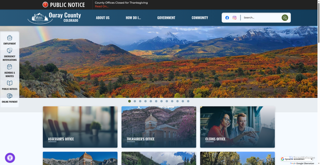 Security scan screenshot of https://ouraycountyco.gov/