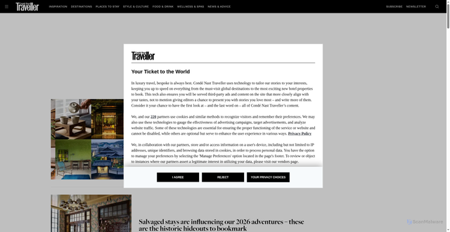 Security scan screenshot of https://www.cntraveller.com/topic/japan