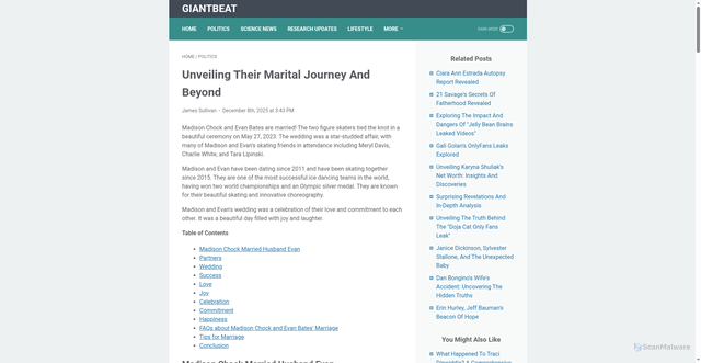 Security scan screenshot of https://old.skrifstofa.is/1424691/unveiling-their-marital-journey-and-beyond/