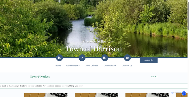 Security scan screenshot of https://townofharrisonmcwi.gov/