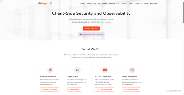 Security scan screenshot of https://a8f9bbf95aafc2df060399368dd98bb7.report-uri.com