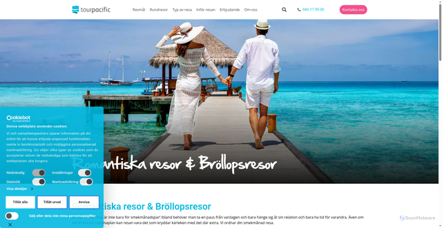 Security scan screenshot of https://brollopsresa.nu
