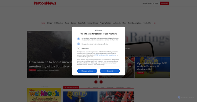 Security scan screenshot of https://nationnews.com