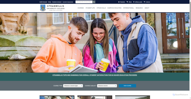 Security scan screenshot of https://www.stran.ac.uk/