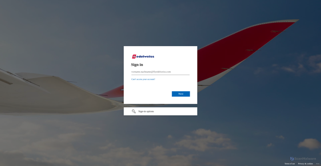 Security scan screenshot of https://crewportal.flyedelweiss.com