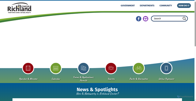 Security scan screenshot of https://www.richlandcenterwi.gov/