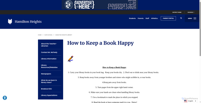 Security scan screenshot of https://hh.casdonline.org/fs/pages/10089