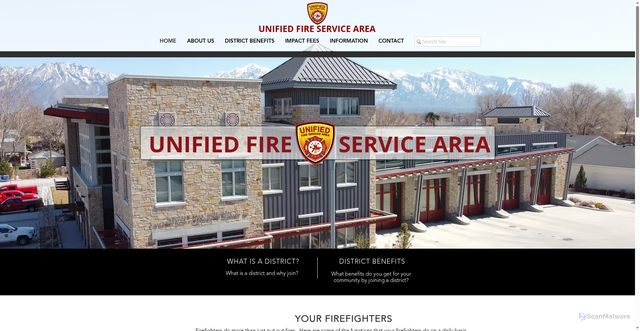 Security scan screenshot of https://www.unifiedfireservicearea.org/