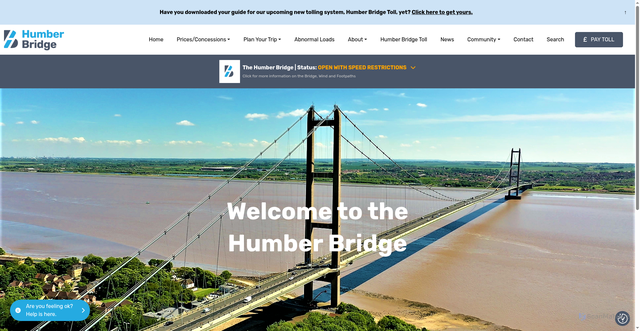 Security scan screenshot of https://www.humberbridge.co.uk/