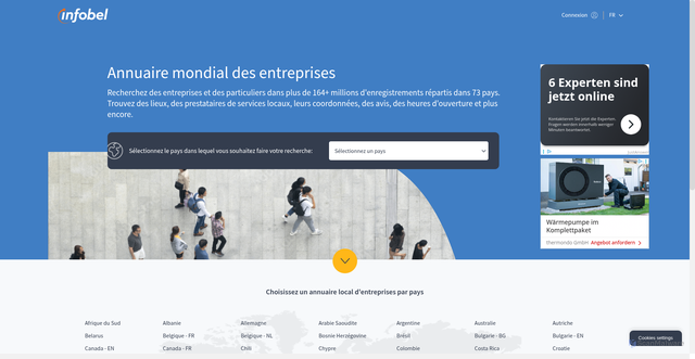 Security scan screenshot of https://www.infobel.com