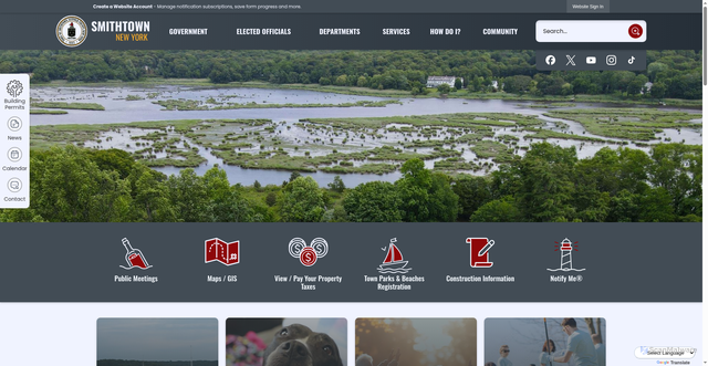 Security scan screenshot of https://smithtownny.gov/