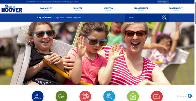 Security scan screenshot of https://hooveralabama.gov/