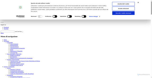 Security scan screenshot of https://www.ao.pr.it/